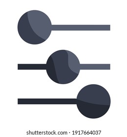 vector illustration of equalizer icon.  with a minimalist flat design style.  eps 10.