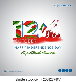Vector illustration for Equatorial Guinea independence day banner