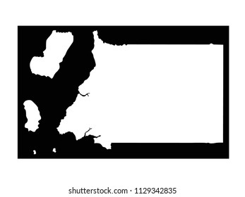 vector illustration of Equatorial Guinea map