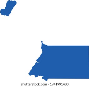 ilustración vectorial del mapa de Guinea Ecuatorial
