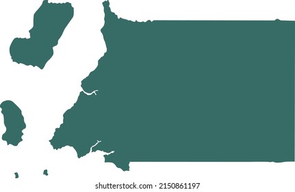 Mapa de la ilustración vectorial de Guinea Ecuatorial
