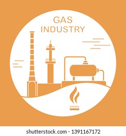 Vector Illustration Equipment Gas Production Gas Stock Vector (Royalty ...