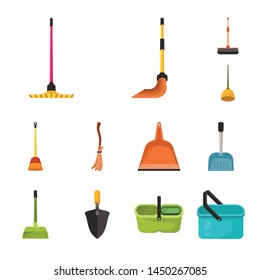 Vector illustration of equipment and housework logo. Collection of equipment and clean stock vector illustration.