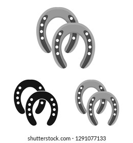 Vector illustration of equipment and riding icon. Set of equipment and competition stock symbol for web.