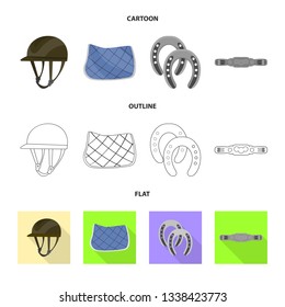 Vector illustration of equipment and riding logo. Collection of equipment and competition vector icon for stock.