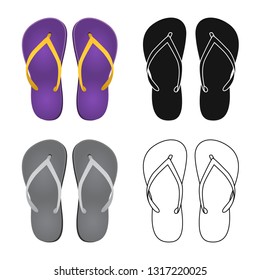 Vector illustration of equipment and swimming logo. Set of equipment and activity stock symbol for web.