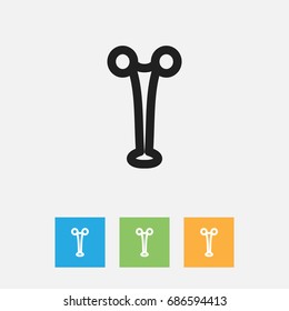 Vector Illustration Of Equipment Symbol On Pincers Outline. Premium Quality Isolated Forceps Element In Trendy Flat Style.