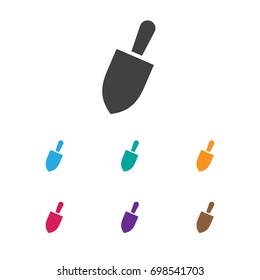 Vector Illustration Of Equipment Symbol On Spade Icon. Premium Quality Isolated Shovel Element In Trendy Flat Style.