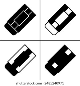 Vector illustration of eraser icon for business. Stock vector design.