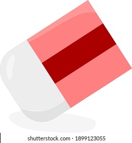 Vector illustration of an eraser used in school