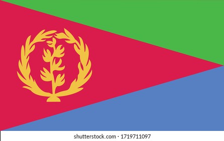 ilustración vectorial de la bandera de Eritrea