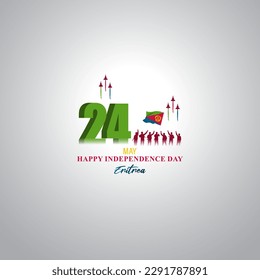 Vector illustration of Eritrea Independence Day social media story feed mockup template flyer poster banner 