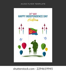 Ejemplo vectorial del modelo de simulación de la historia del Día de la Independencia de Eritrea