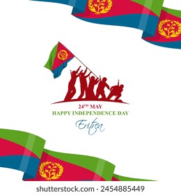 Vektorillustration des Eritrea Independence Day Social Media Feed Vorlage