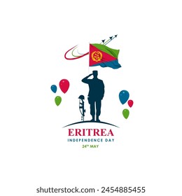 Vector illustration of Eritrea Independence Day social media feed template
