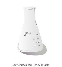 Vektor-Illustration von erlenmeyer auf weißem Hintergrund