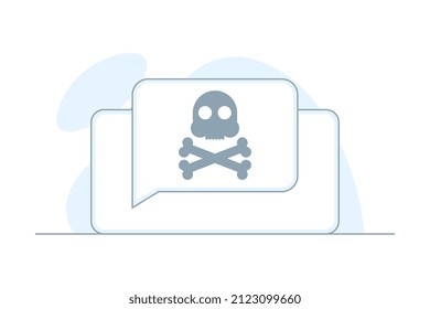 Vector illustration of error. Page error on phone screen. Flat style design.