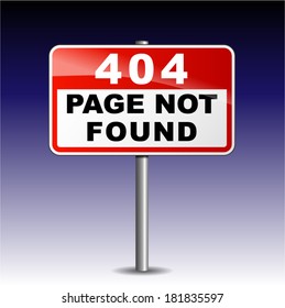 Vector illustration of error signboard background for website