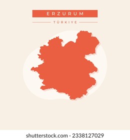 Vector illustration vector of Erzurum map Turkey