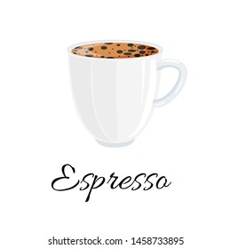Vector illustration with espresso coffee