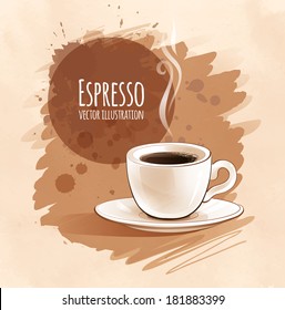 Vector illustration of espresso cup.