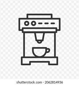 Vector illustration of espresso icon in dark color and transparent background(png).