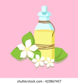 vector illustration of essential oil of bitter orange / the concept of aromatherapy