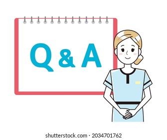 Vector illustration of a esthetician woman .