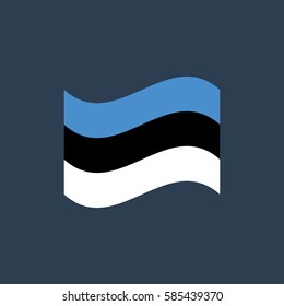 vector illustration of Estonia flag