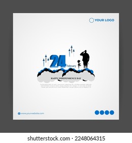 Vector illustration for Estonia independence day 24 February
