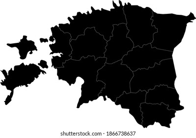 vector illustration of Estonia map