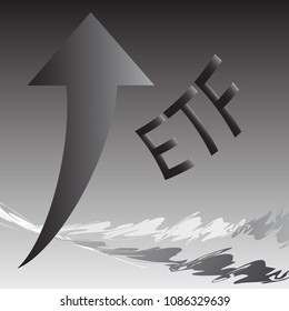 Vector illustration. Etf exchange trade fund