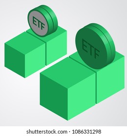 Vector illustration. Etf exchange trade fund