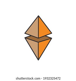 Vector illustration of a ethereum