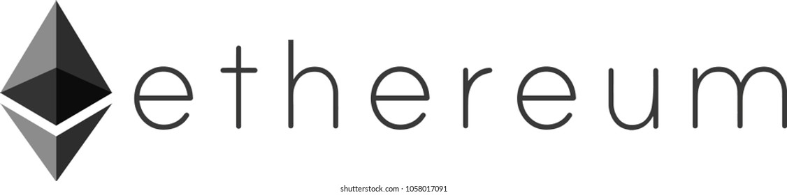 Vector Illustration Of Ethereum ETH Cryptocurrency Coin / Virtual Money Icon / Logotype In color