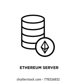 Vector illustration of ethereum server or wallet