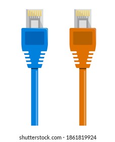 Vector illustration of Ethernet Network Cable