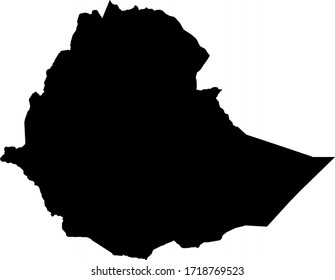 vector illustration of Ethiopia map