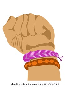 Vektorgrafik des ethnischen Armbruchs auf der Hand