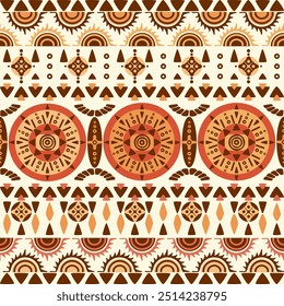 Ilustración vectorial de un patrón geométrico étnico. Patrón de bordado sin fisuras bohemio, patrón, diseño original para la tela, fondo, alfombra, Fondo de pantalla, ropa, papel de embalaje.