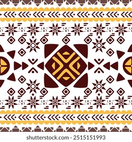 Vector illustration of an ethnic geometric pattern. Bohemian seamless pattern Seamless embroidery pattern, pattern, original design for fabric, background, carpet, wallpaper, clothing, wrapping paper.
