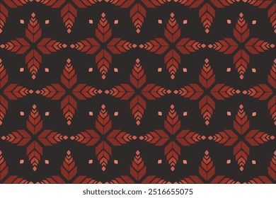 Vector illustration of an ethnic geometric pattern. Bohemian seamless pattern. Embroidery. Seamless traditional design pattern for fabrics, backgrounds, carpets, wallpapers, clothes, and pillowcases.
