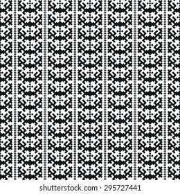 Vector Illustration of Ethnic Style for Design, Website, Background, Banner. Tribal seamless Pattern Black and White Template for Wallpaper, textile