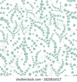 Vector illustration of eucalyptus.Seamless pattern on a white background with branches and leaves for design,printing,packaging,textiles,wedding design,banners,Wallpaper