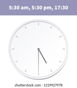 Clock 5.30 Images, Stock Photos & Vectors | Shutterstock