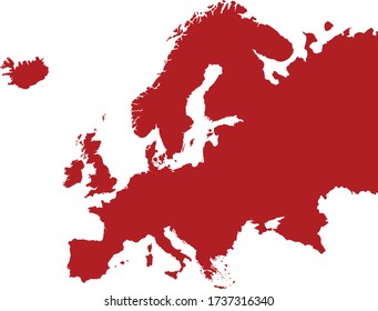 ilustración vectorial del mapa del continente europeo