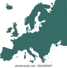mapa del continente europeo con ilustraciones vectoriales