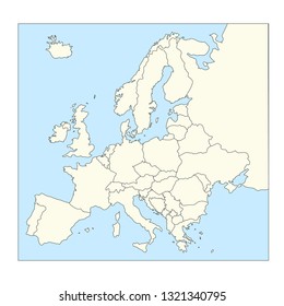 vector illustration of Europe countries map