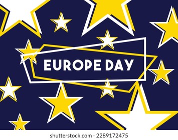 Vector Illustration of Europe Day design background. May 9. Abstract background. Poster, banner, card, background. Eps 10.