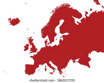 mapa de ilustraciones vectoriales de Europa